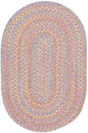 Playtime Pink braided indoor rug by Rhody Rug — oval