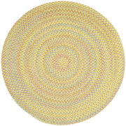 Playtime Yellow braided indoor rug by Rhody Rug — round