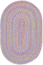 Playtime Violet braided indoor rug by Rhody Rug — oval