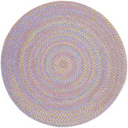 Playtime Violet braided indoor rug by Rhody Rug — round