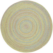 Playtime Lime braided indoor rug by Rhody Rug — round