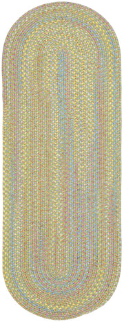 Playtime Lime braided indoor rug by Rhody Rug — oval runner