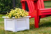 Poly 15 Square Planter White