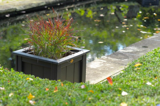 Poly 24 Square Planter Black
