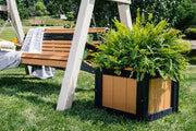 Poly 24 Square Planter Cedar Black 1