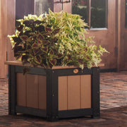 Poly 24 Square Planter Cedar Black