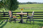 Poly 41 Square Table Set Cedar Black