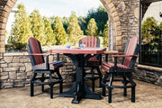 Poly 41 Square Table Set Cherrywood Black