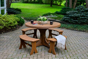 Poly 4 Round Table Set Antique Mahogany