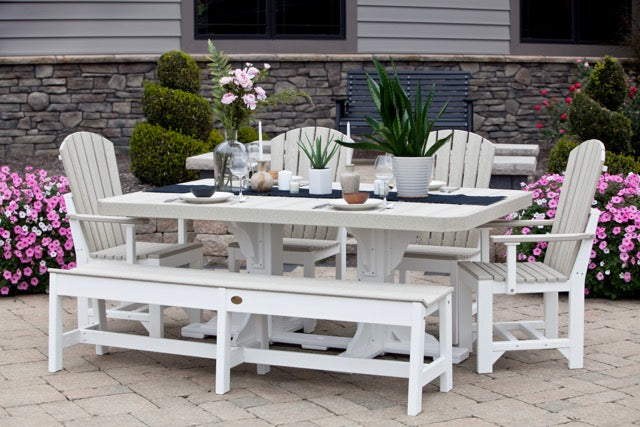 Poly 4 x 6 Rectangular Table Set Birch