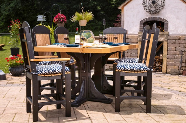 Poly 4 x 6 Rectangular Table Set Cedar