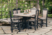 Poly 4 x 6 Rectangular Table Set Weatherwood