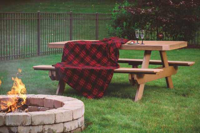 Poly 6 Rectangular Picnic Table Antique Mahogany