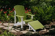 Poly Deluxe Adirondack Chair Lime Green White 3