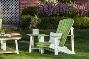 Poly Deluxe Adirondack Chair Lime Green White
