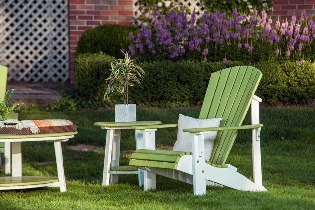 Poly Deluxe Adirondack Chair Lime Green White