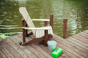Poly Deluxe Adirondack Chair Weatherwood Chestnut Brown