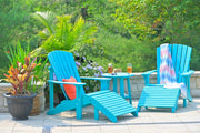 Poly Deluxe Adirondack Chairs Aruba Blue