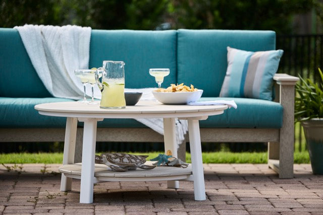 Poly Deluxe Conversation Table Birch White