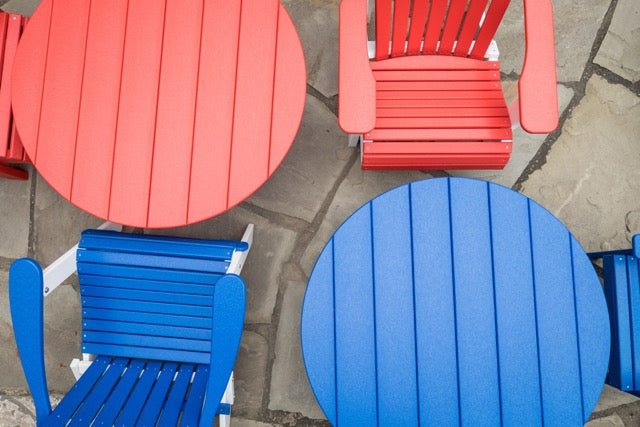 Poly Deluxe Conversation Tables Red Blue