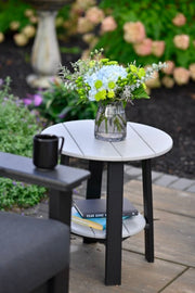 Poly Deluxe End Table Dove Gray Black