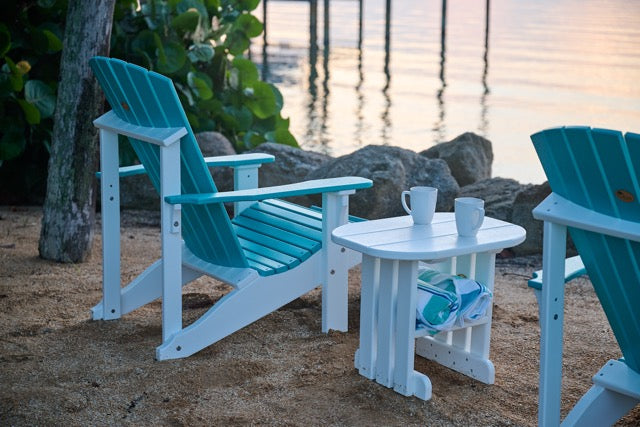 Poly End Table White
