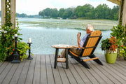Poly Folding Adirondack Chair Cedar Black 1