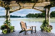 Poly Folding Adirondack Chair Cedar Black 2