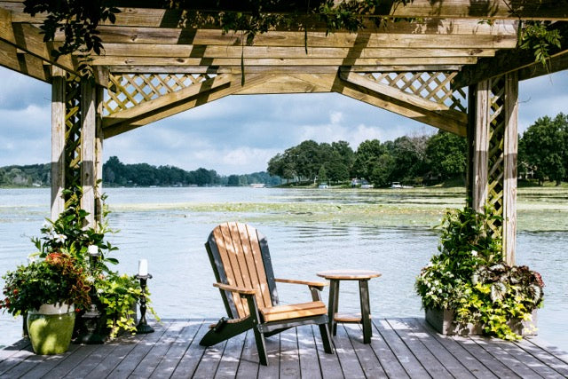 Poly Folding Adirondack Chair Cedar Black 2