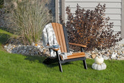 Poly Folding Adirondack Chair Cedar Black