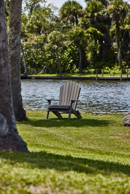 Poly Folding Adirondack Chair Coastal Gray