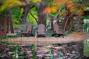 Poly Folding Adirondack Chairs Antique Mahogany Black