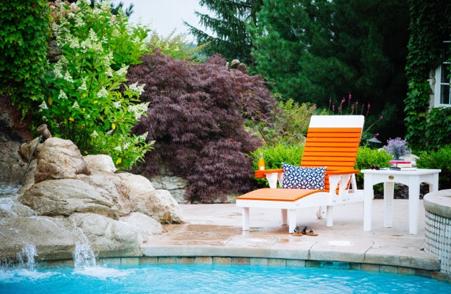 Poly Lounge Chair Tangerine White