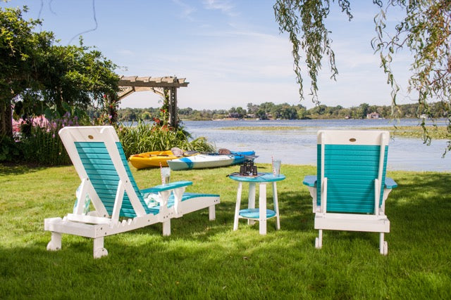 Poly Lounge Chairs Aruba Blue White 2