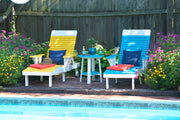 Poly Lounge Chairs Yellow White Aruba Blue White