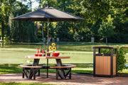 Poly Octagon Picnic Table Cedar Black 1