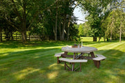 Poly Octagon Picnic Table Weatherwood Chestnut Brown