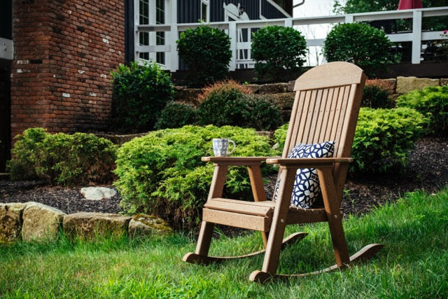 Poly Porch Rocker Antique Mahogany 1