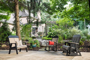 Poly Porch Rocker Weatherwood Black 1