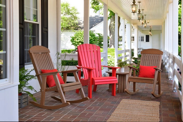 Poly Porch Rockers Antique Mahogany 1