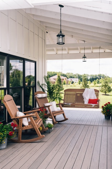 Poly Porch Rockers Antique Mahogany 3