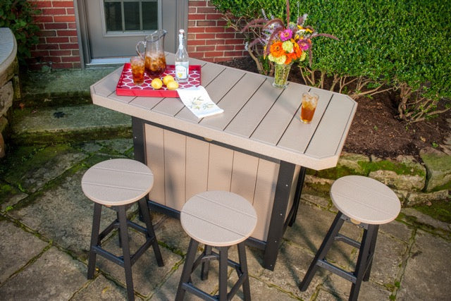 Poly Serving Bar Weatherwood Black 1