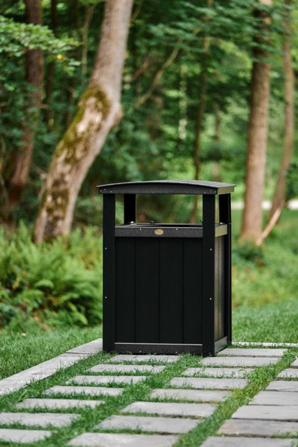 Poly Trash Can Black