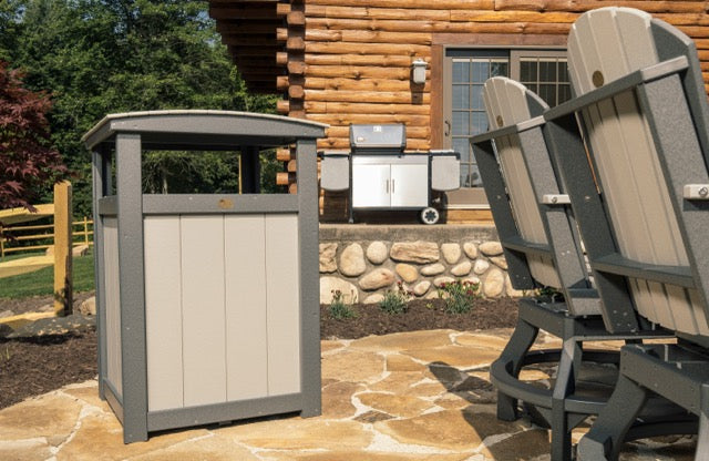Poly Trash Can Dove Gray Slate