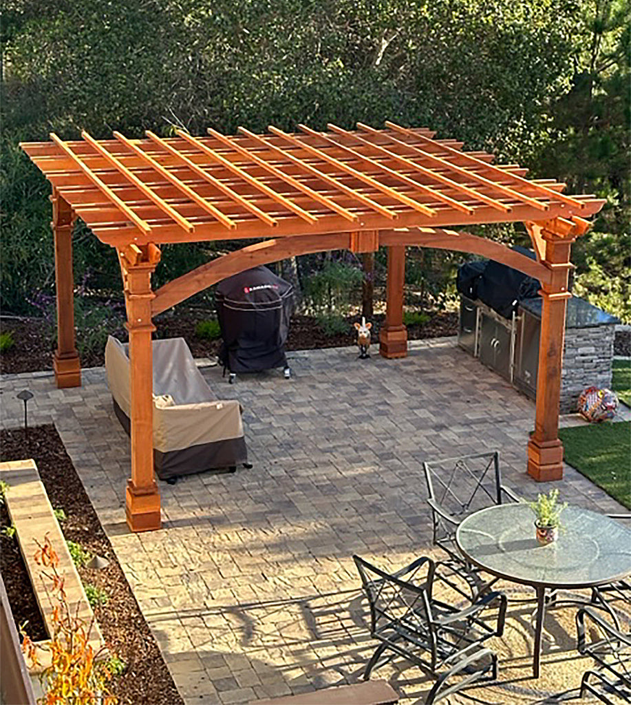 Best Redwood Pacific Redwood Double Beam Premium Pergola – Create the Perfect Outdoor Retreat