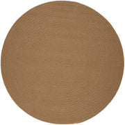 Solid Poly Camel braided indoor/outdoor rug by Rhody Rug — round