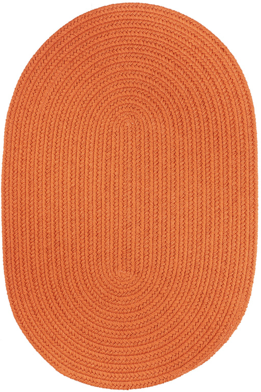 Solid Poly Mango braided indoor/outdoor rug by Rhody Rug — oval