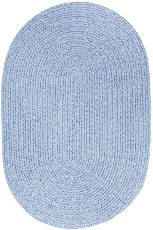 Solid Poly Hydrangea braided indoor/outdoor rug by Rhody Rug — oval