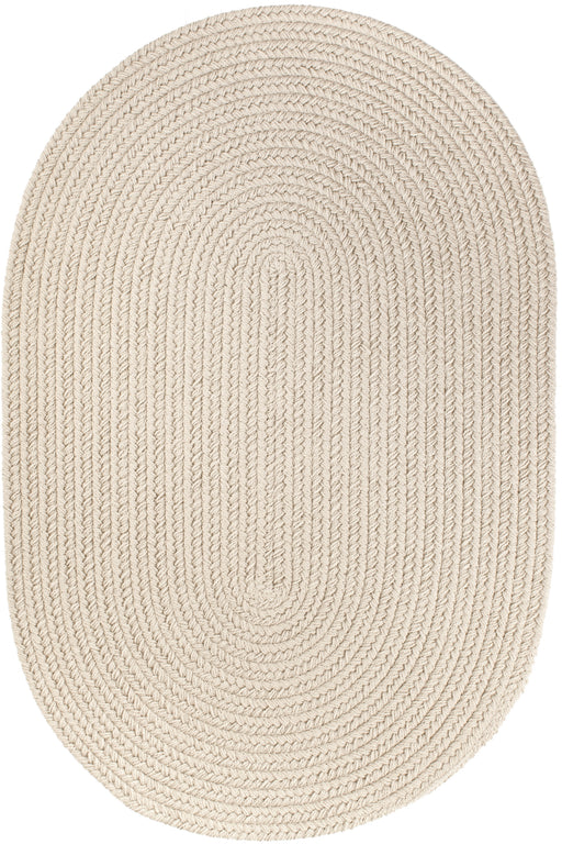 Solid Poly Pumice braided indoor/outdoor rug by Rhody Rug — oval