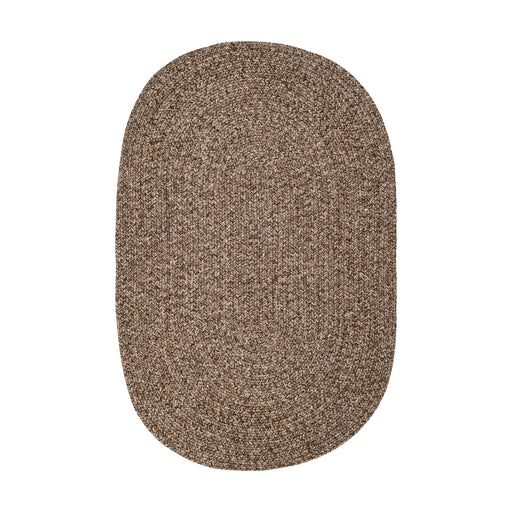 Sandi Brown braided indoor/outdoor rug by Rhody Rug — oval runner